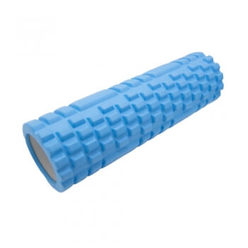 Массажный ролик для йоги и пилатеса ABS, 45*14см голубой-2