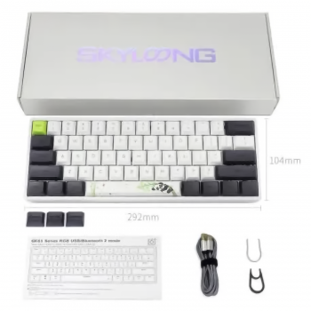 Игровая клавиатура Skyloong GK61 Panda, brown switch, русская раскладка-5