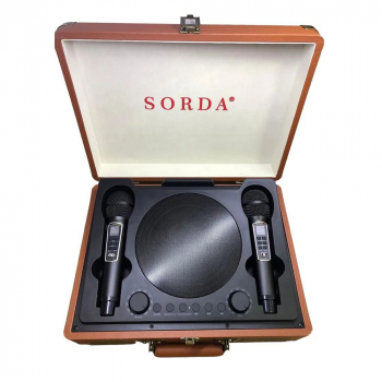 Караоке система Ретро Чемодан SORDA SD-2109 с двумя микрофонами-1