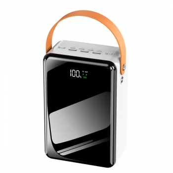 Внешний аккумулятор Power Bank 80000 mAh black glass (USB, Micro, Lighting, Type C)-1