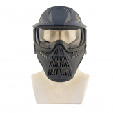 Игровая тактическая маска К2 с козырьком серая-1
