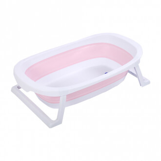 Детская складная ваннa для купания новорожденных Gica розовая-1